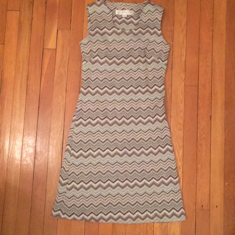 Lesley Evers Chevron Patterned Corporate Dress